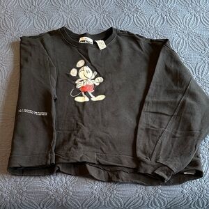 Disney Black Sweatshirt with Mickey Mouse Design